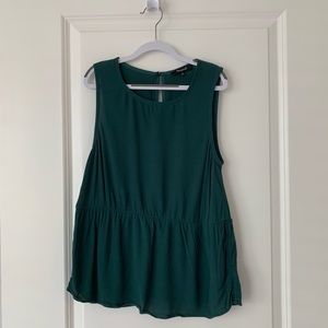 Madewell Spruce Green Silk Tank Top